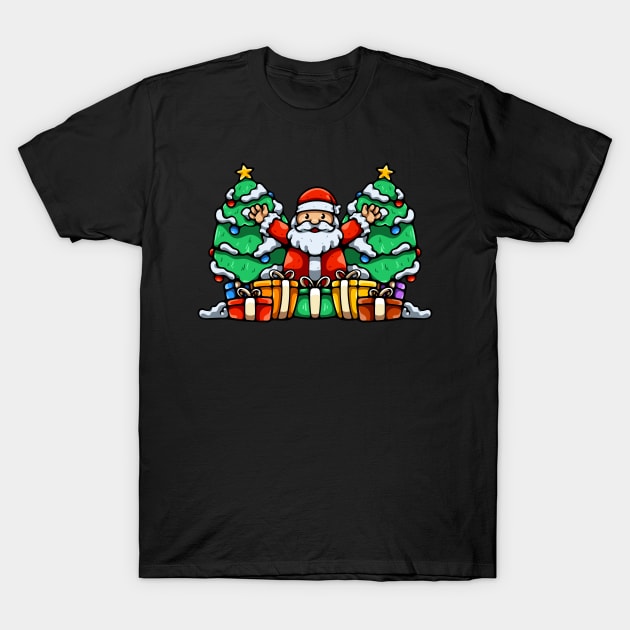 Santa Claus With The gifts T-Shirt by andhiika